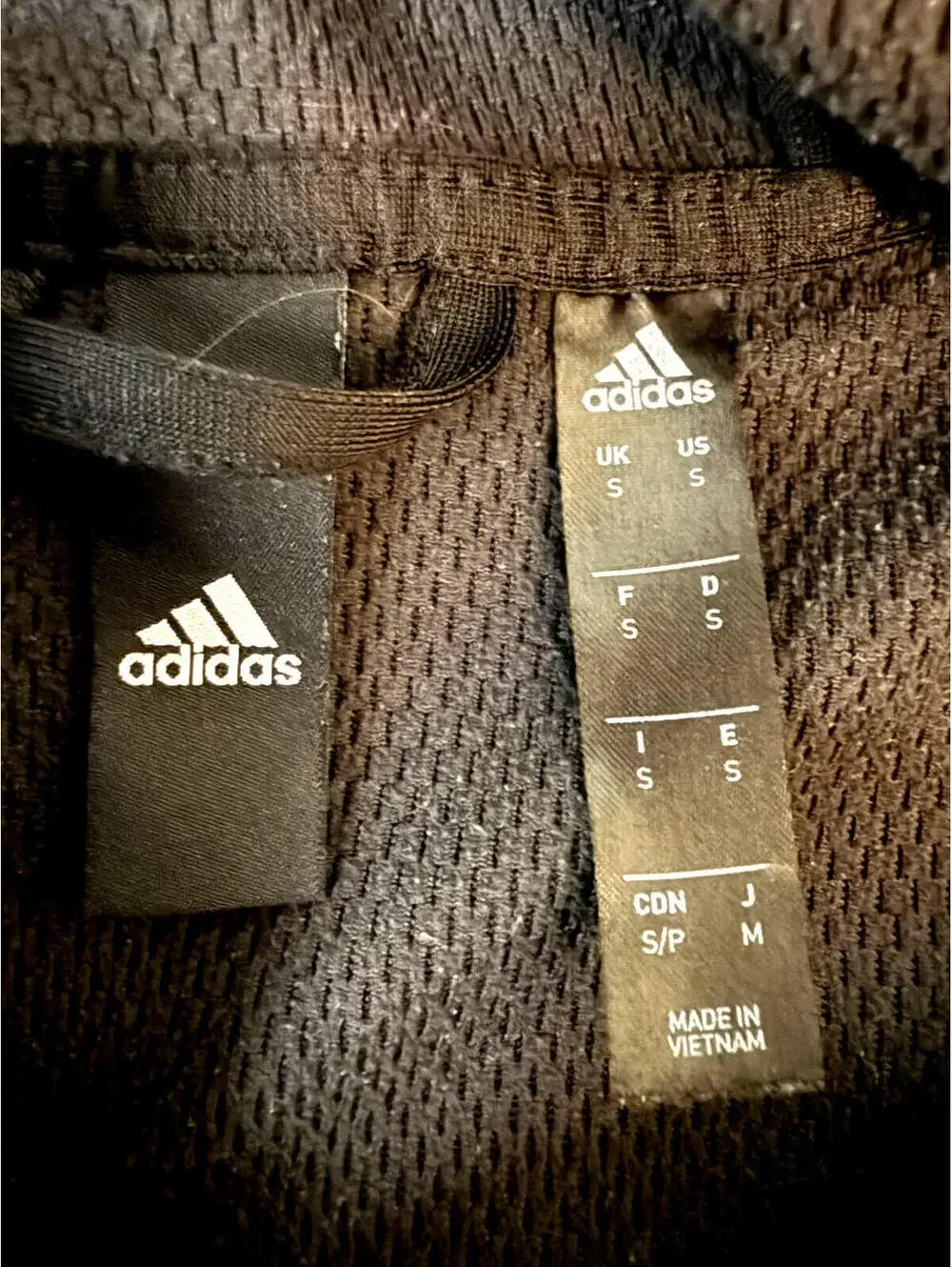 Adidas Full Zip Hoodie Jacket Black Athletic Training Mens Small